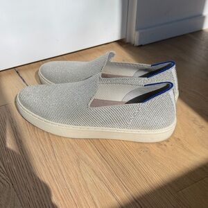 Rothy's Silver Glittery Slip-On Sneakers